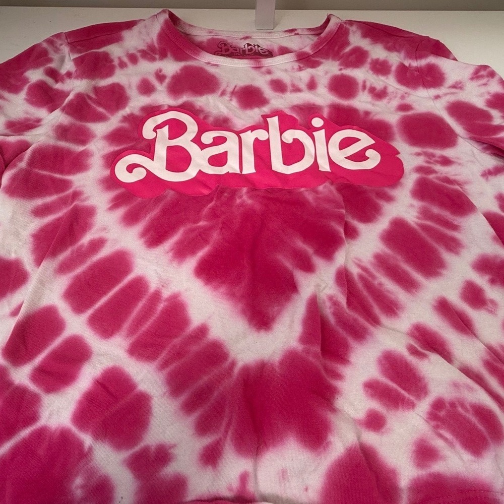 Hot Topic Barbie The Movie Pink Tie Dye T-Shirt Logo Graphic Tee MD